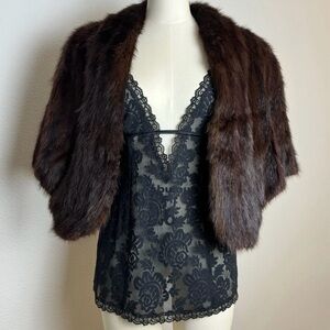 Vintage brown mink stole